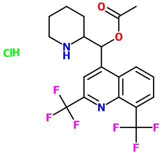 (image for) MC080093 [(2,8-Bis(trifluoromethyl)quinolin-4-yl)-(piperidin-2-yl)methyl] acetate hydrochloride